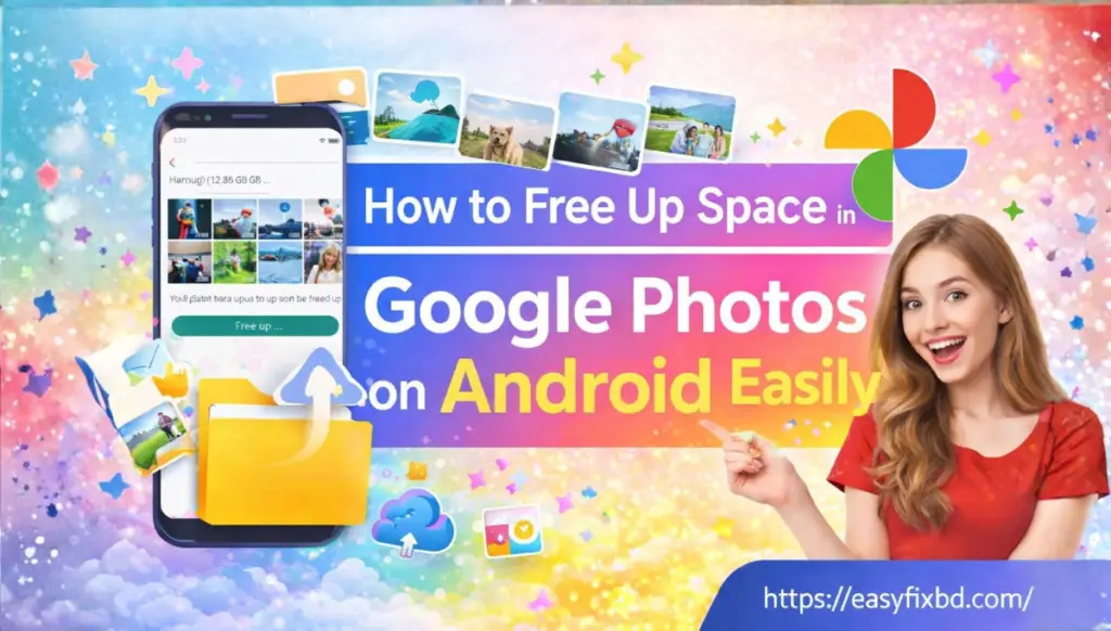 Google Photos free up space option on Android phone